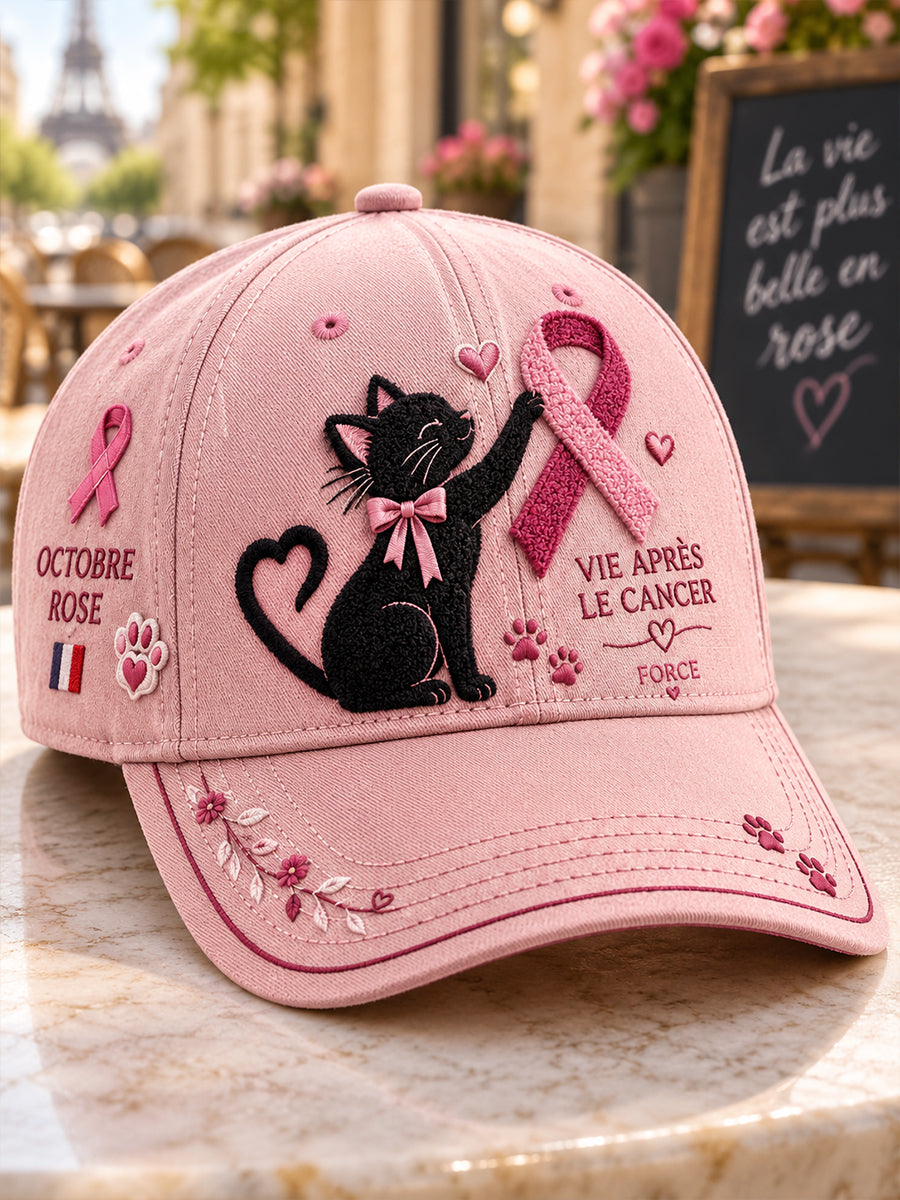 Casquette unisexe de la campagne de sensibilisation au cancer du sein «Octobre rose» en France