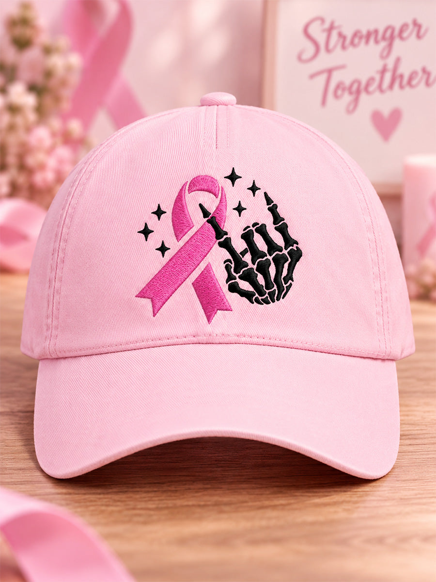 Chapeau unisexe imprimé de soutien à la sensibilisation au cancer du sein
