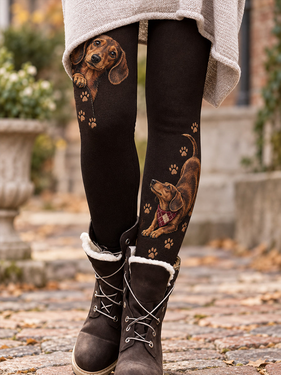 Leggings imprimés floraux artistiques pour femme, collection automne/hiver