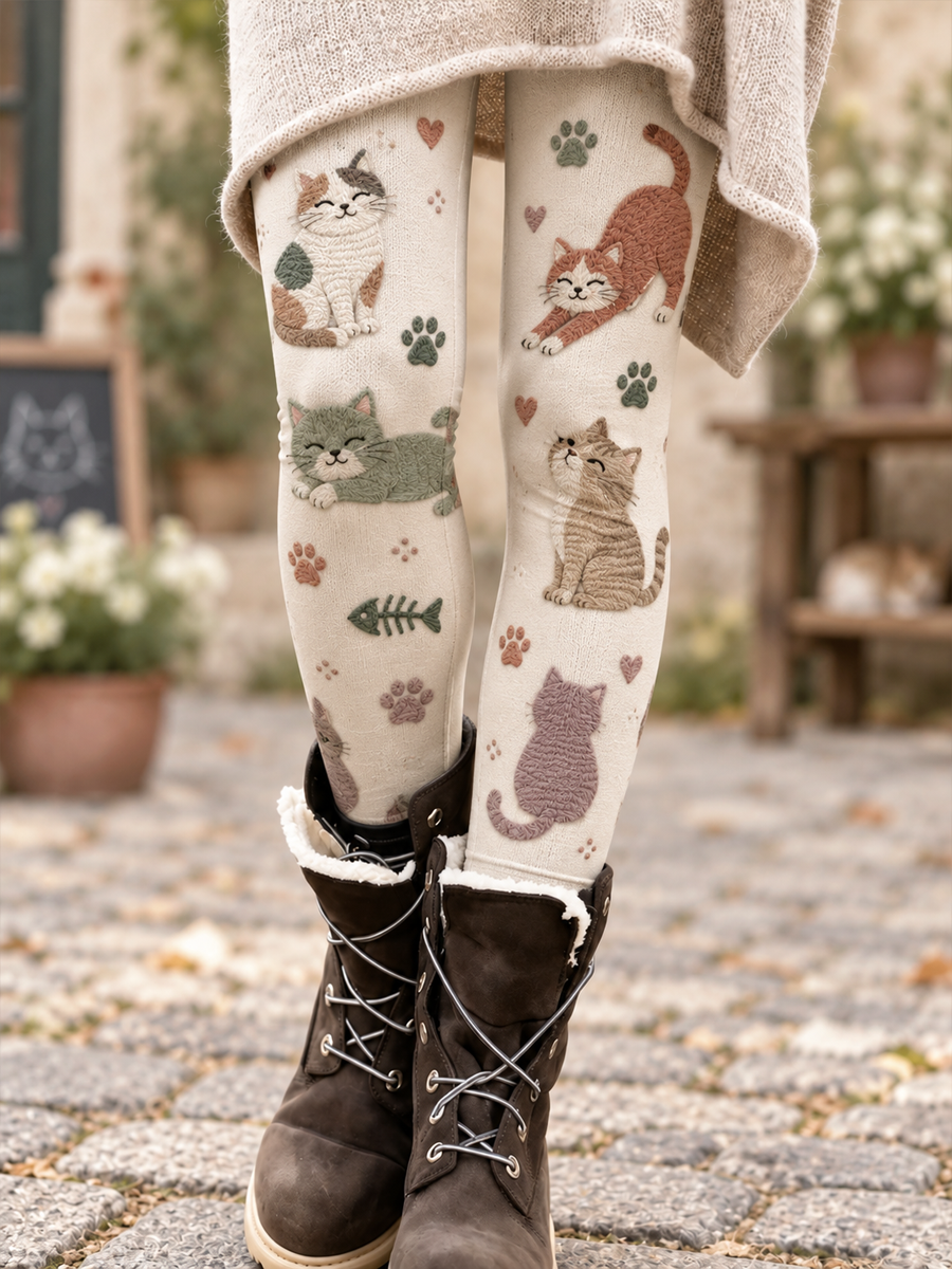 Femme Automne/Hiver Art Imprimé Velours Leggings