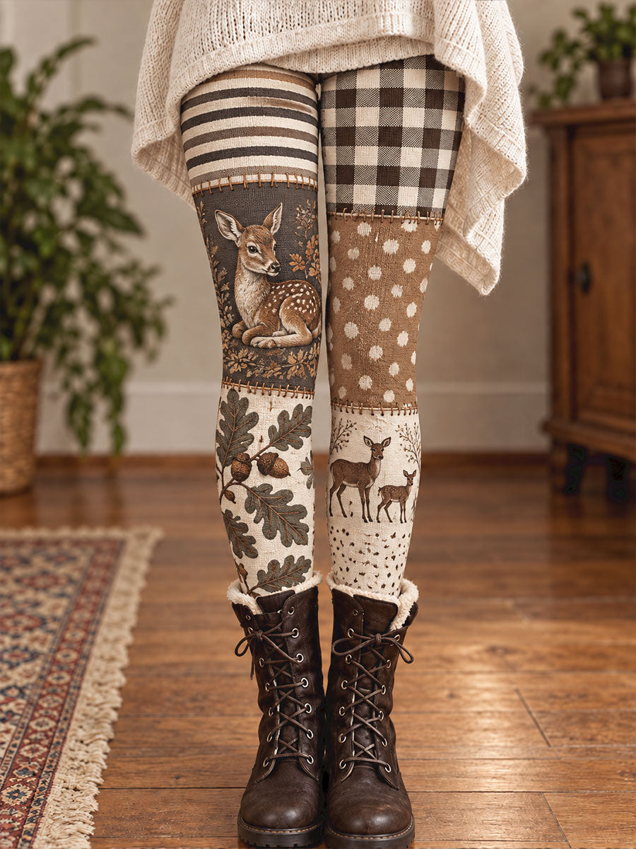 Femme Automne/Hiver Animal Imprimé Art Floral Leggings