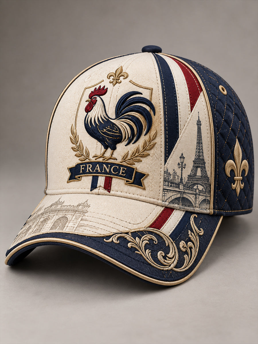 Chapeau unisexe avec drapeau français patriotique
