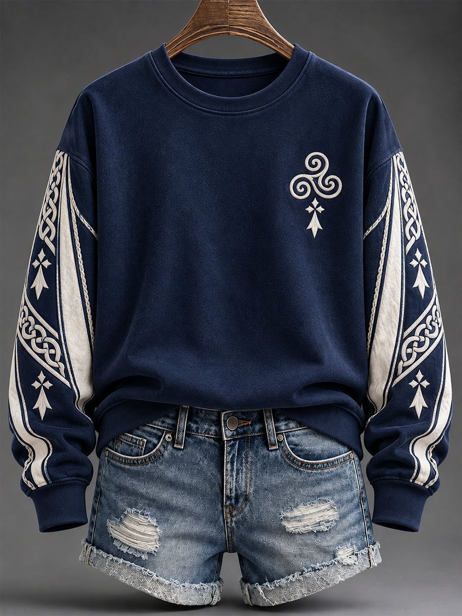 Sweat-shirt imprimé Bretagne pour femme