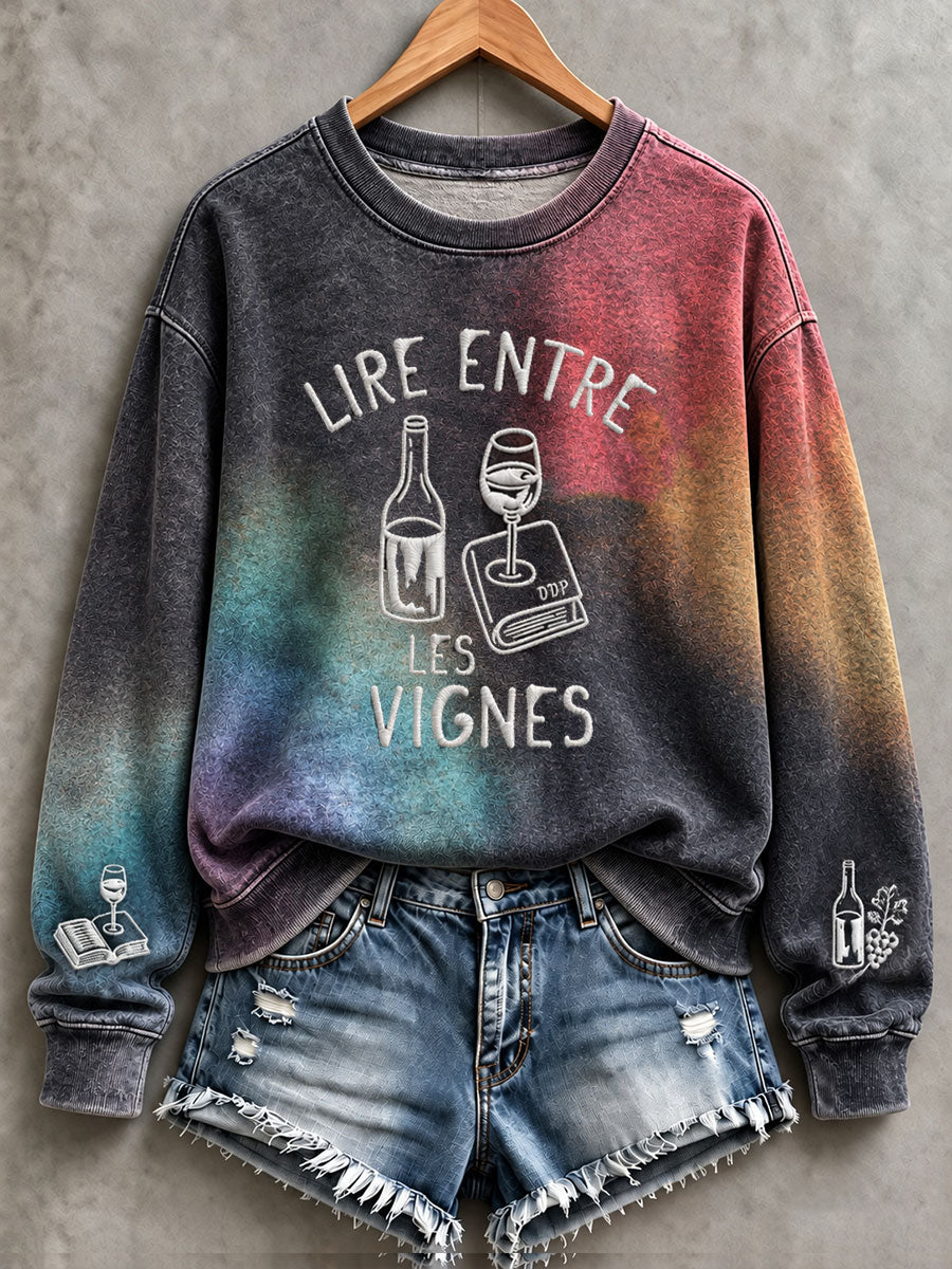 Chandail LIRE ENTRE LES VIGNES Regular pour femme