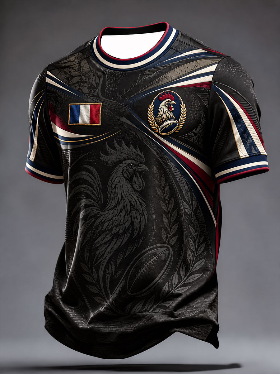 T-shirt imprimé France de rugby pour homme