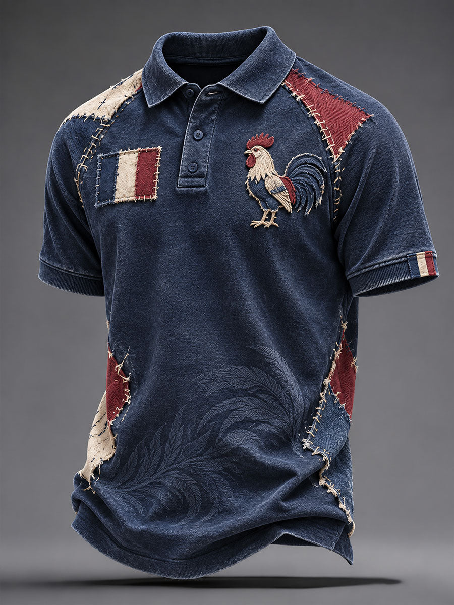 Chemise pour homme à imprimé coq gaulois