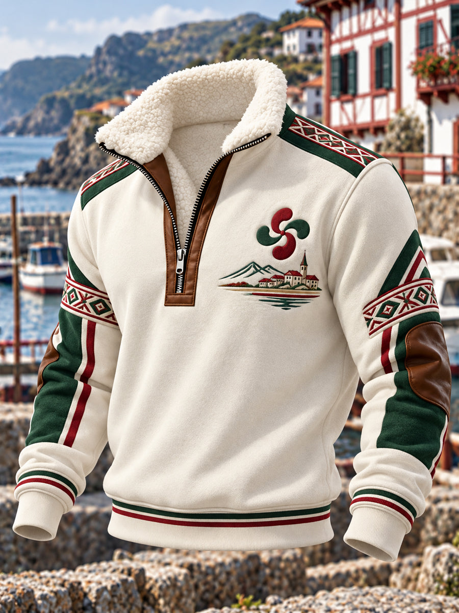 Sweat-shirt à imprimé Pays basque pour homme