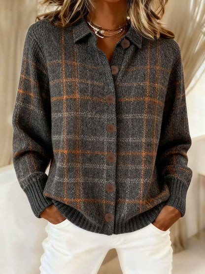 Femmes Automne Hiver Style Plaid Art Imprimé Tops