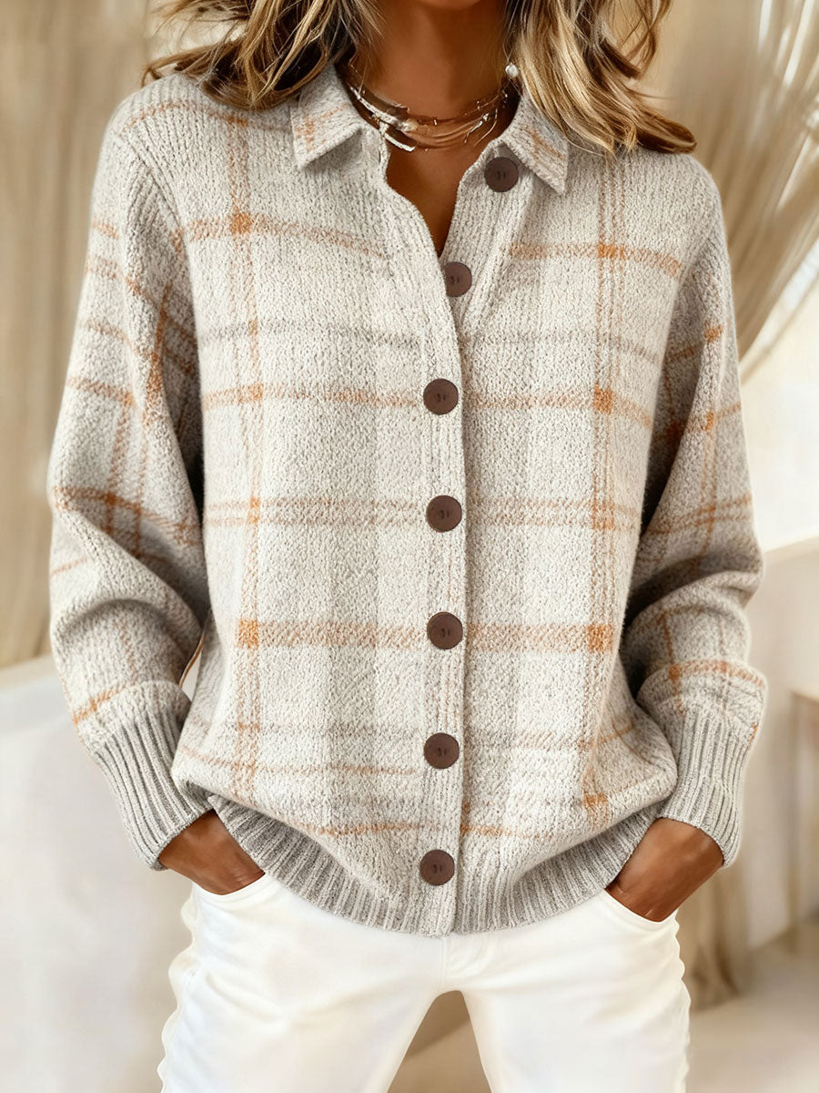 Femmes Automne Hiver Style Plaid Art Imprimé Tops