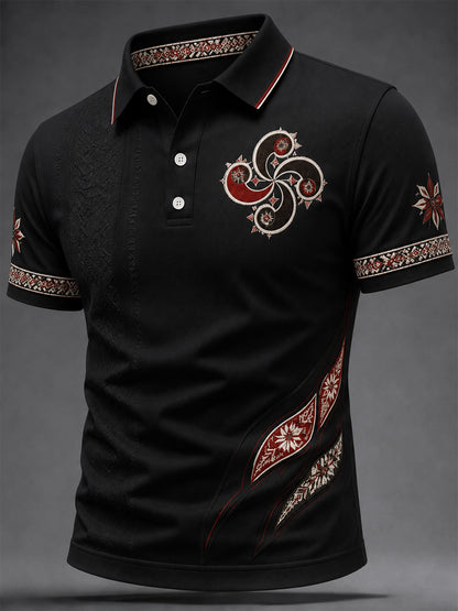 Haut Décontracté Basque Countr Print Homme