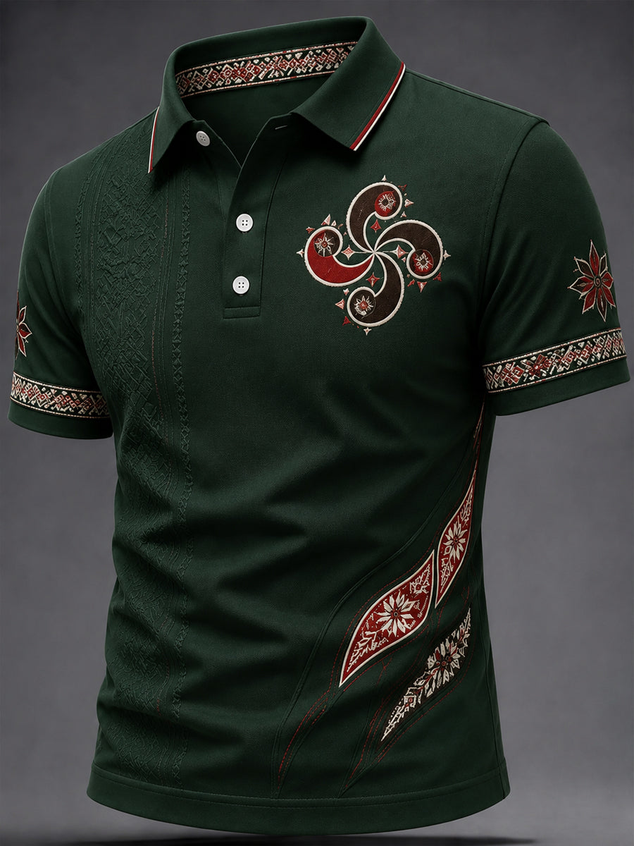 Haut Décontracté Basque Countr Print Homme