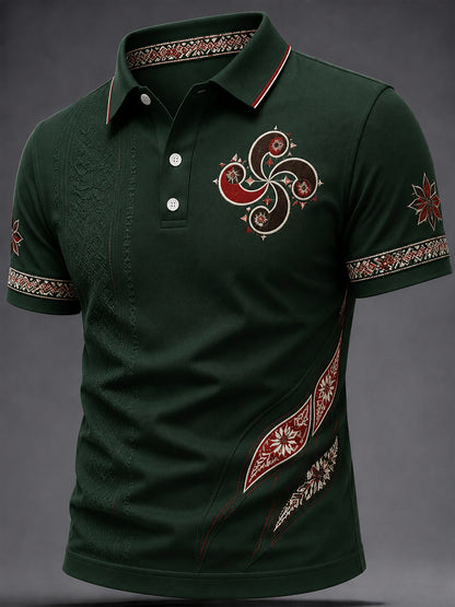 Haut Décontracté Basque Countr Print Homme