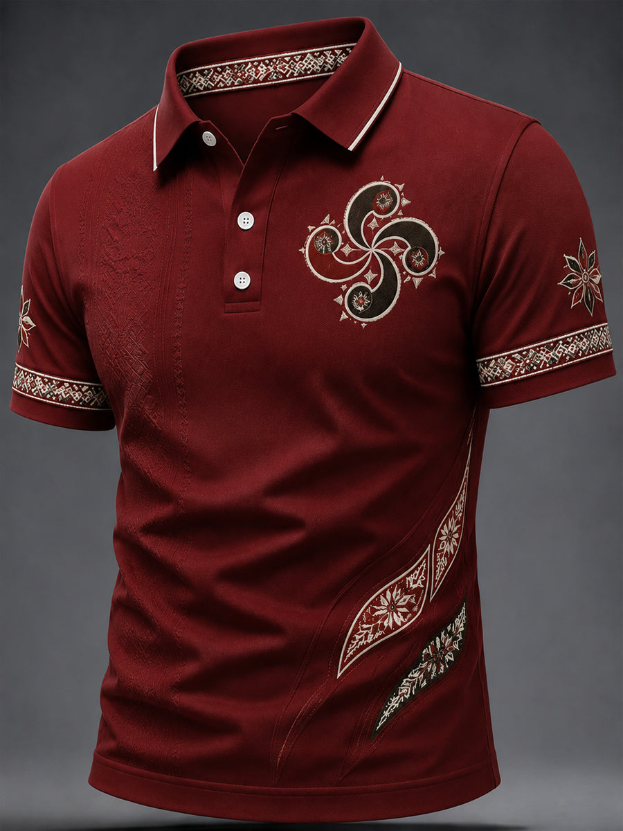 Haut Décontracté Basque Countr Print Homme