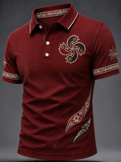 Haut Décontracté Basque Countr Print Homme