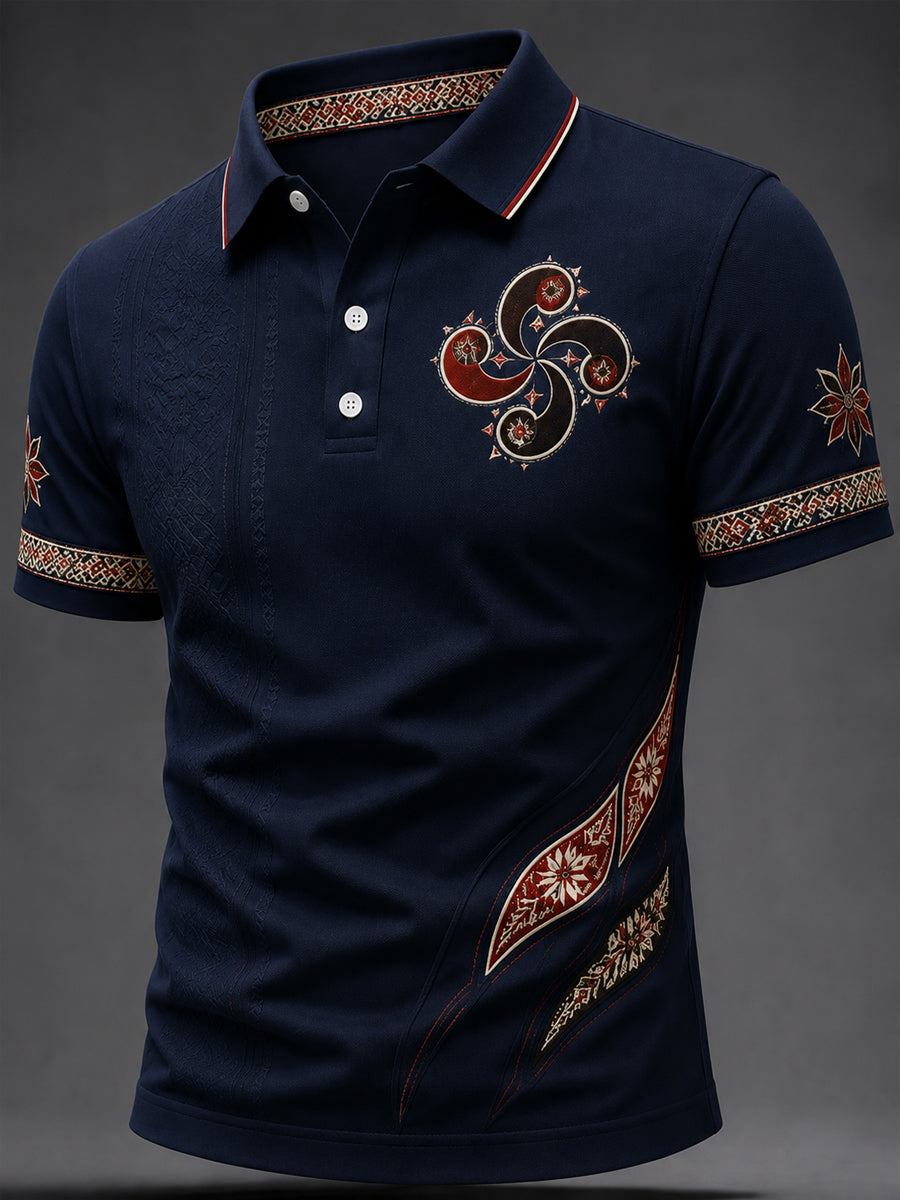 Haut Décontracté Basque Countr Print Homme