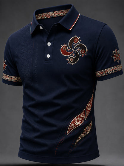 Haut Décontracté Basque Countr Print Homme