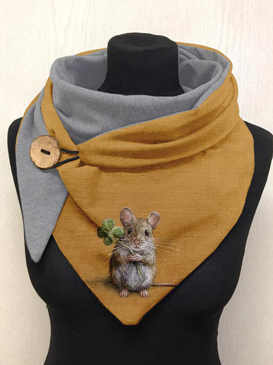Écharpe et châle décontractés à motif souris Taille Unique Echarpe