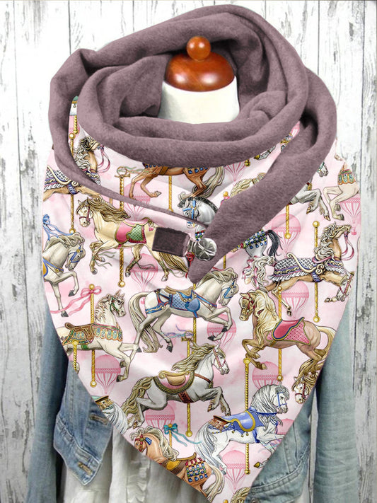 Écharpe et châle à motif cheval Ccoloré / Taille Unique Echarpe