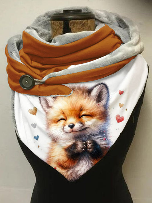 Écharpe et châle à imprimé animal renard Ccoloré / Taille Unique Echarpe