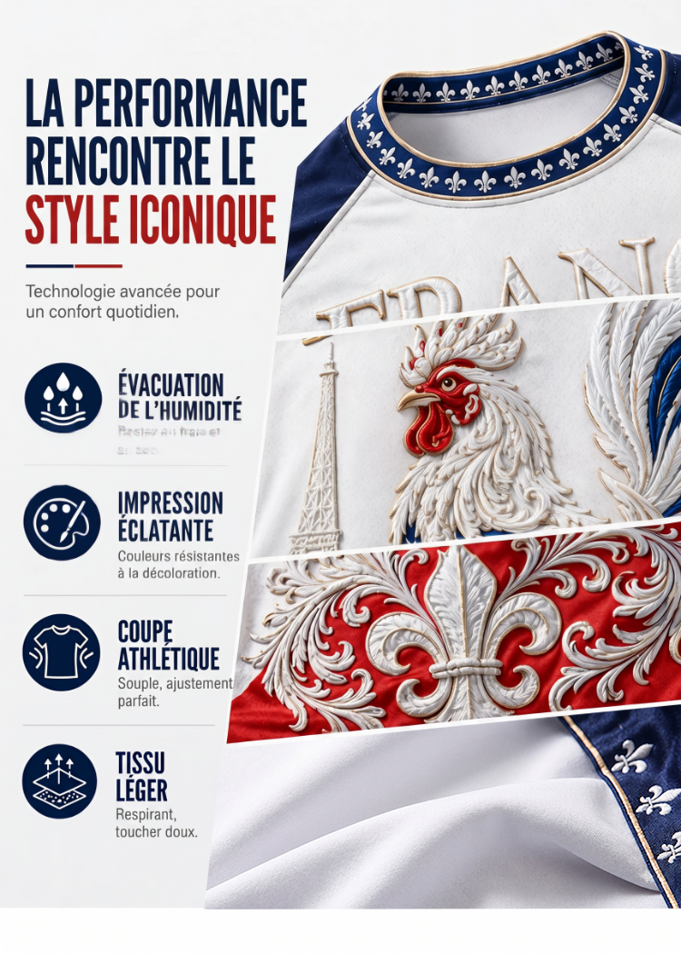 T-shirt manches courtes France Football pour homme