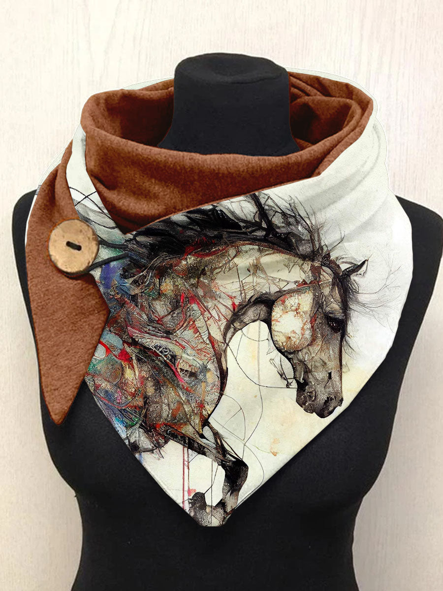 Écharpe à motif cheval Taille Unique Echarpe