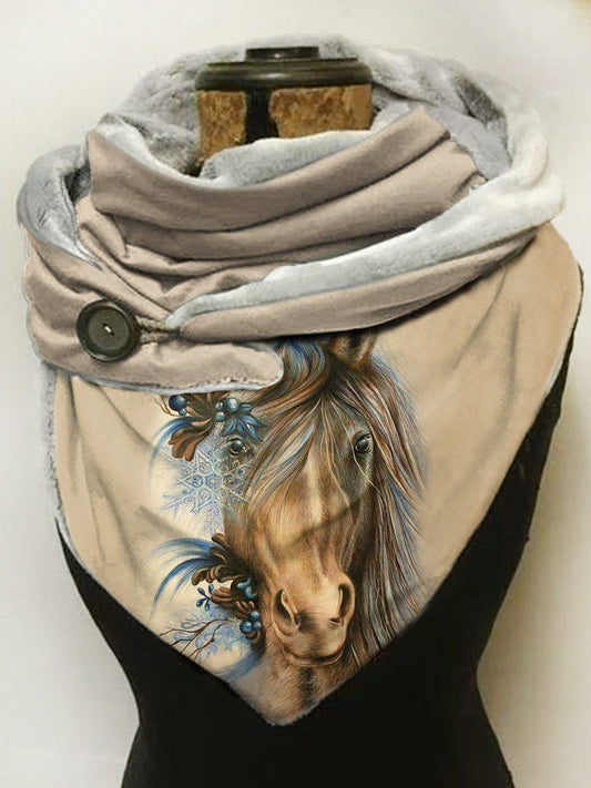 Écharpes et châles décontractés à motif cheval Ccoloré / Taille Adulte Echarpe