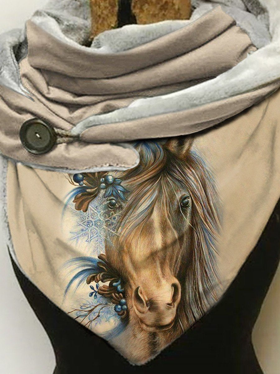 Écharpes et châles décontractés à motif cheval Echarpe