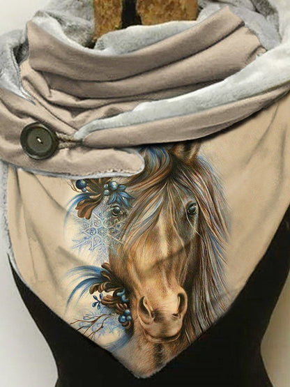 Écharpes et châles décontractés à motif cheval Echarpe