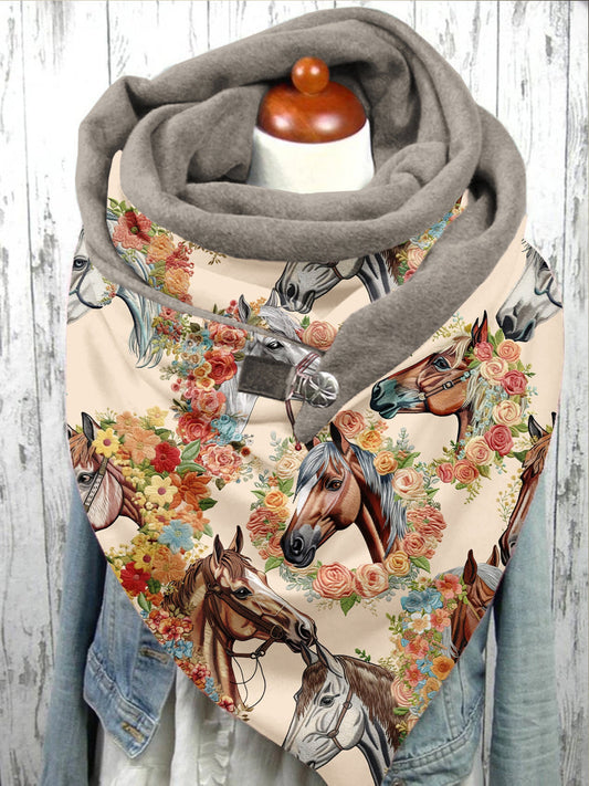 Écharpe et châle à motif cheval Ccoloré / Taille Unique Echarpe