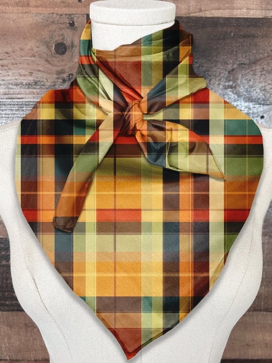 Foulard à imprimé artistique de la récolte d’automne OneSize Echarpe