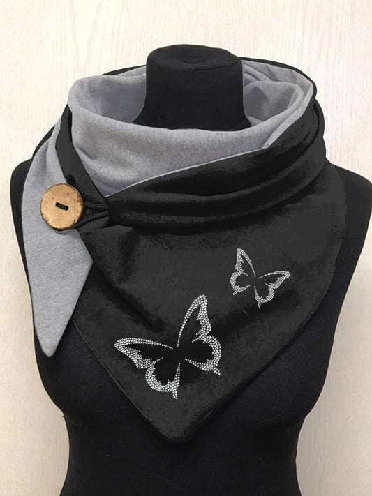 Écharpe et châle décontractés à motif papillon Taille Unique Echarpe