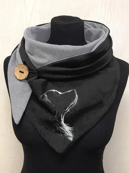 Écharpe et châle décontractés à motif silhouette de chien Taille Unique Echarpe