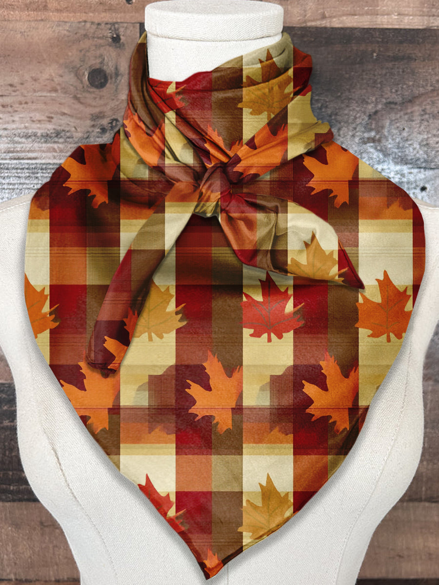 Foulard à imprimé artistique de récolte d’automne OneSize Echarpe