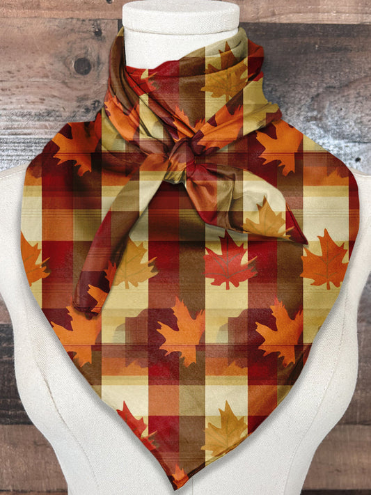 Foulard à imprimé artistique de récolte d’automne OneSize Echarpe