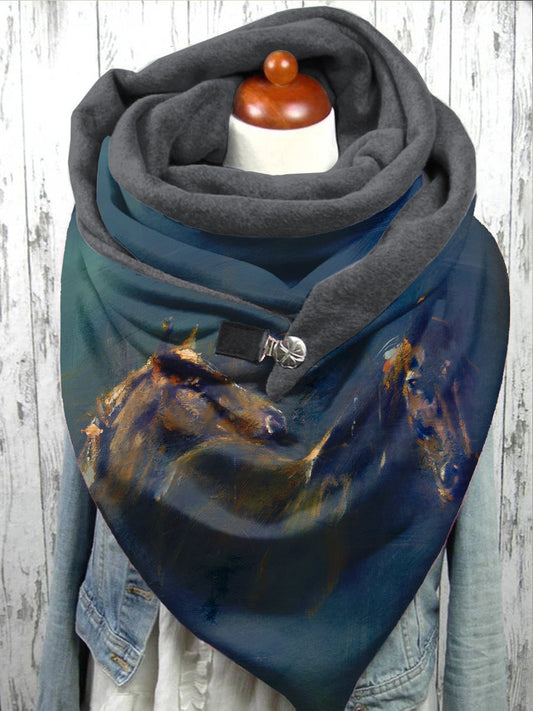Écharpe et châle à motif cheval Ccoloré / Taille Unique Echarpe