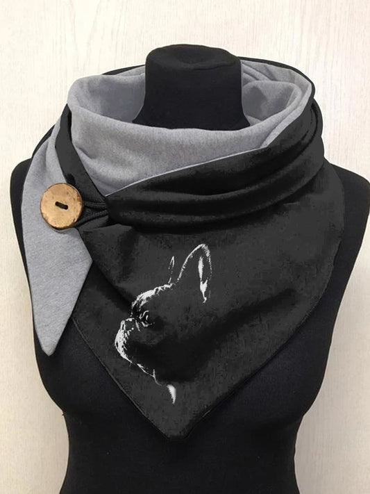 Écharpe et châle décontractés à motif silhouette de chien Taille Unique Echarpe