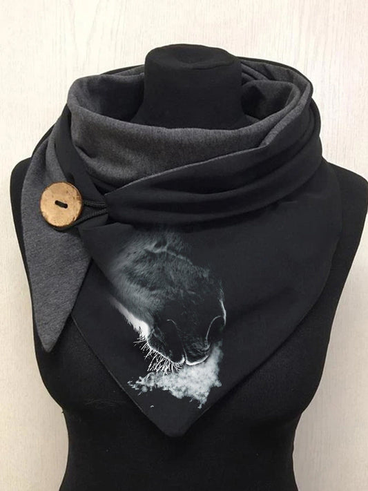 Écharpe et châle décontractés à motif cheval Ccoloré / Taille Unique Echarpe