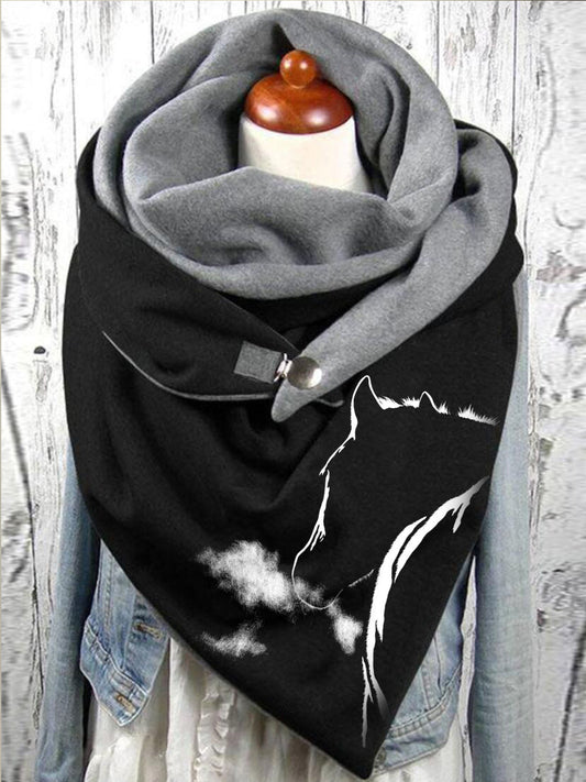 Écharpe et châle à motif cheval Ccoloré / Taille Unique Echarpe
