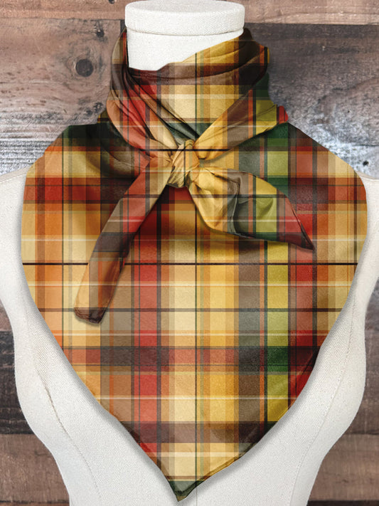 Foulard à imprimé artistique de récolte d’automne OneSize Echarpe