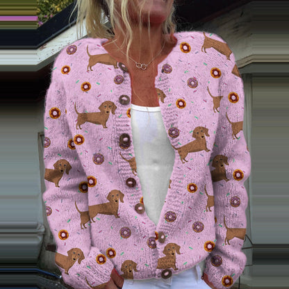 Cardigan à boutons imprimé floral vintage Pink / S Veste
