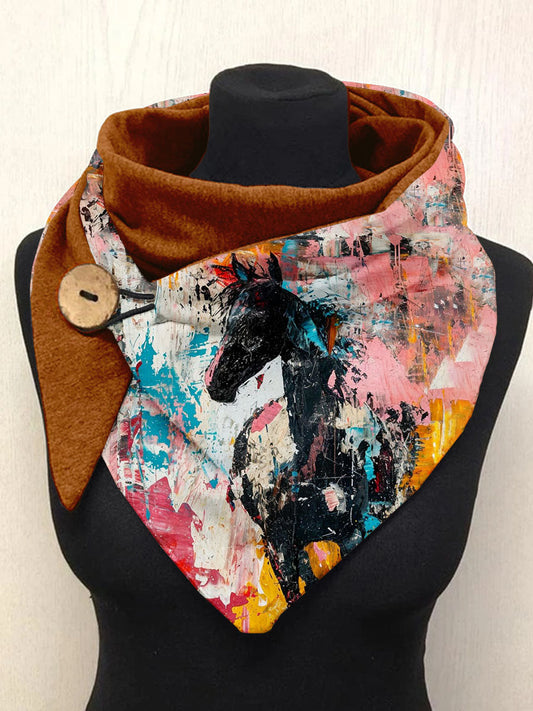 Écharpe à motif de cheval Ccoloré / Taille Unique Echarpe