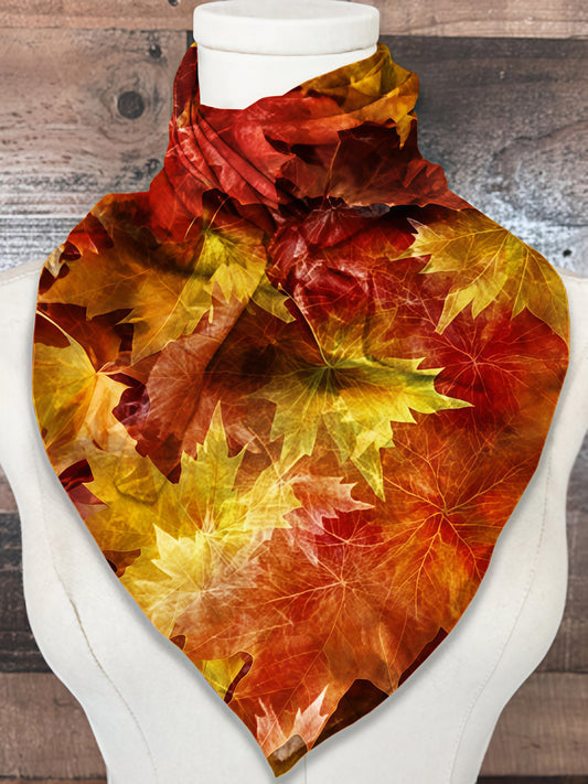 Foulard à imprimé artistique de récolte d’automne OneSize Echarpe