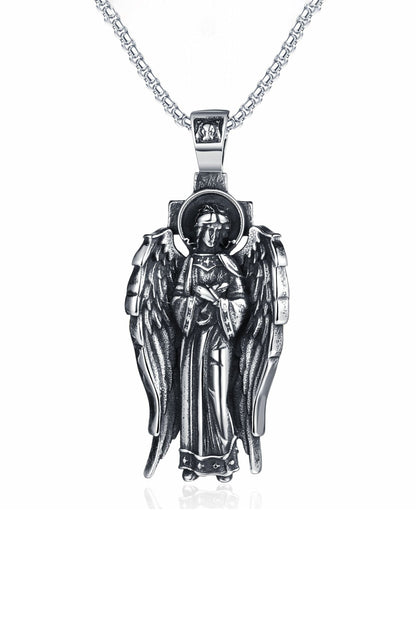 Collier Pendentif Ailes d’Ange Brillantes Rédemption Vintage Couleur acier Accessoires