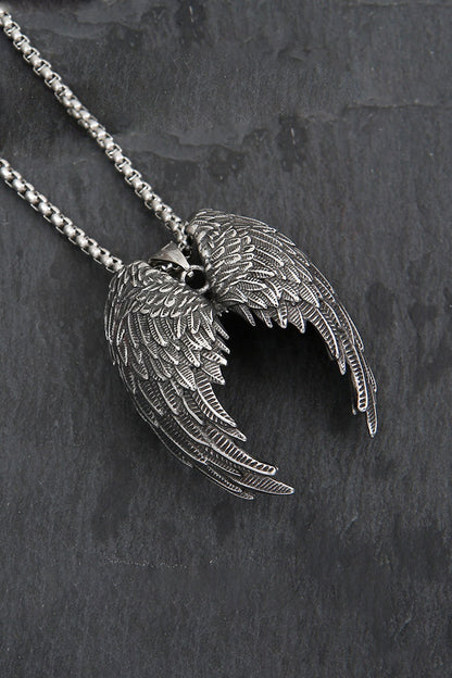 Collier Pendentif Ailes d’Ange en Plumes Vintage Sexy en Acier Titane Acier Accessoires