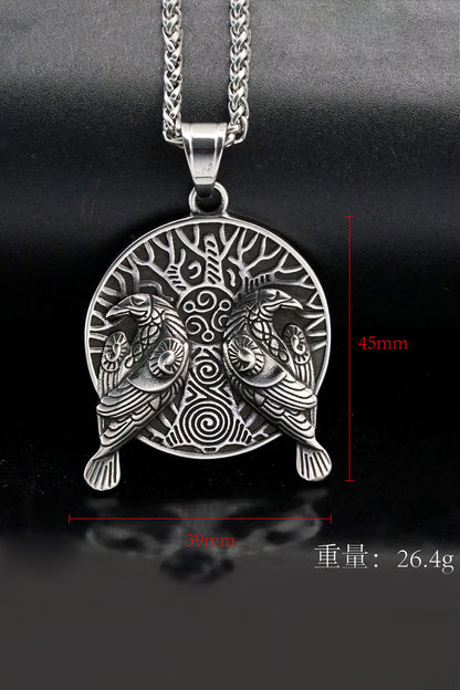 Bijou avec pendentif corbeau Acier Accessoires