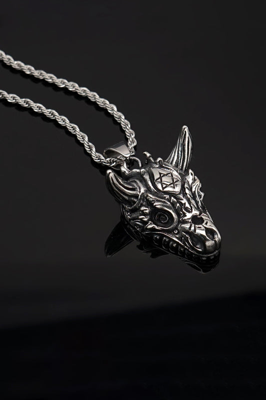 Pendentif Animal Tête de Mouton avec Crâne Personnalisé Acier Accessoires