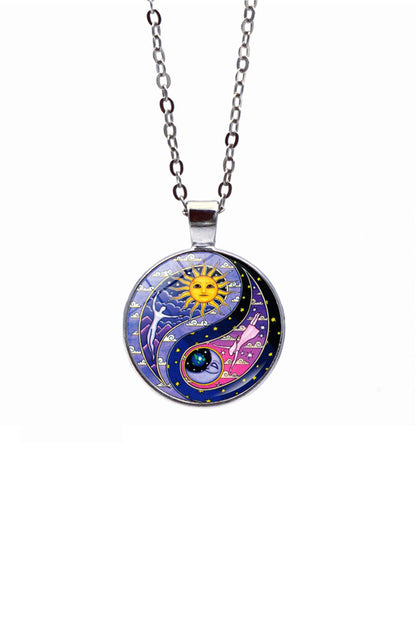 Collier pendentif Gemme du Temps - Soleil et Lune Accessoires