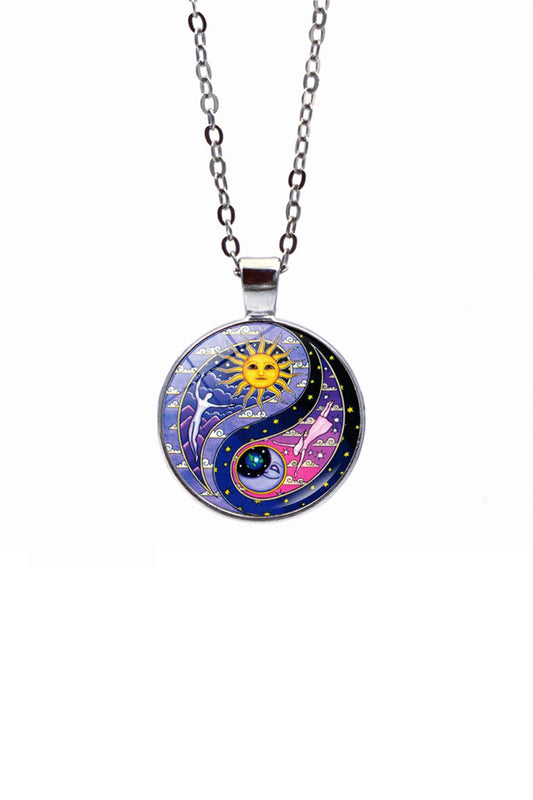 Collier pendentif Gemme du Temps - Soleil et Lune Accessoires