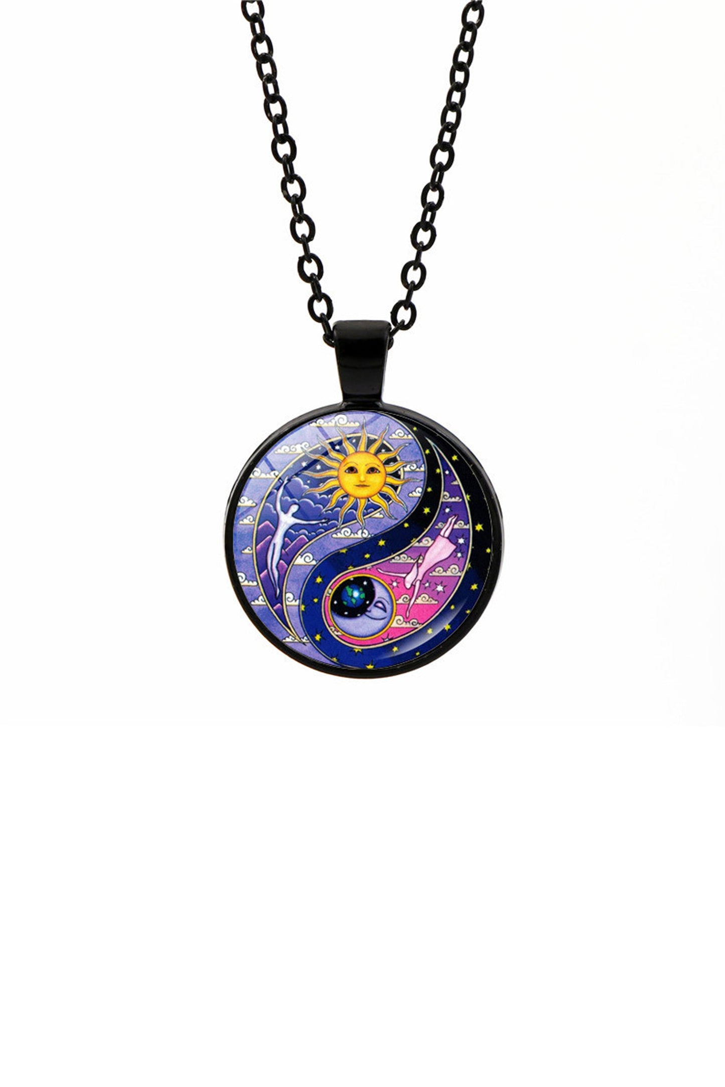 Collier pendentif Gemme du Temps - Soleil et Lune Accessoires