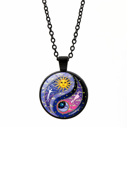 Collier pendentif Gemme du Temps - Soleil et Lune Accessoires